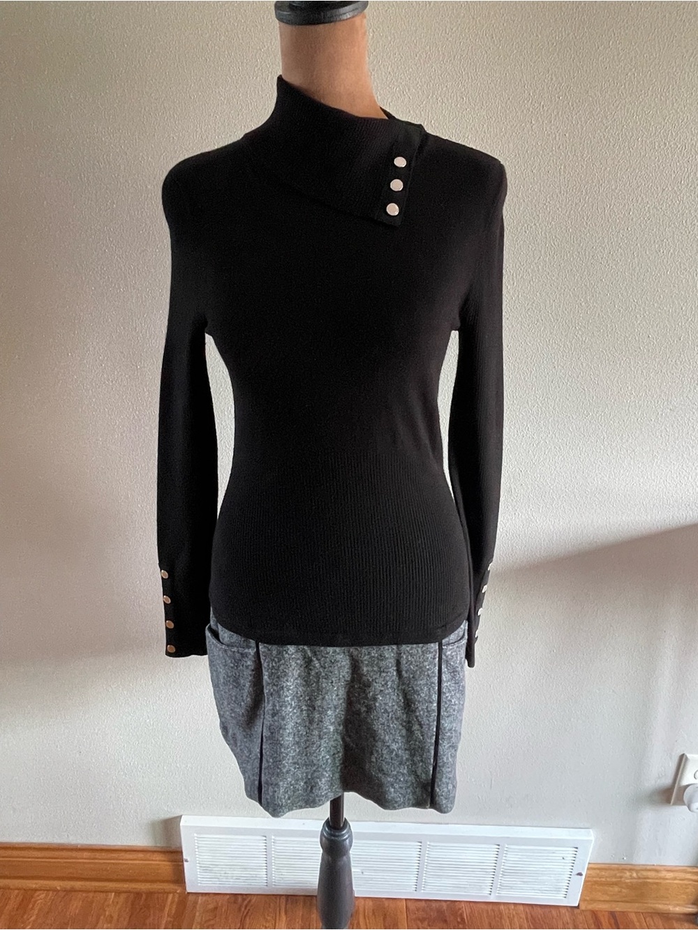 White House Black Market Black Mod Style Dress